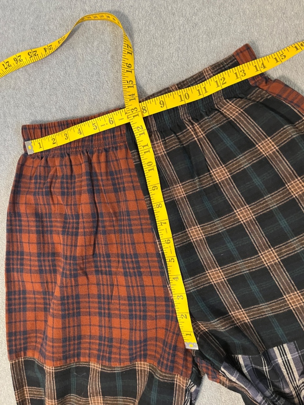Boho Natural Life Patch Flannel Pants Womens Large Indie Wide Leg Lounge Grunge - Picture 4 of 8